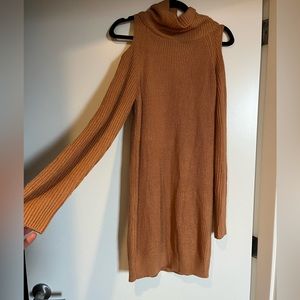 Shein long sleeve sweater dress size L cut out shoulder